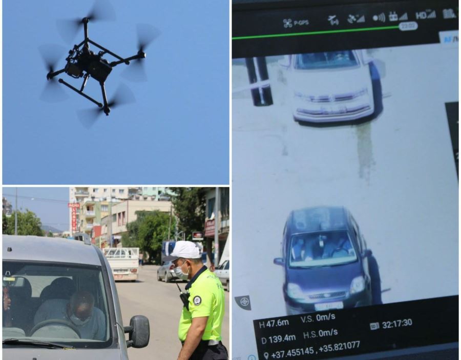 Polisin dronlu denetimi kemer taktırdı