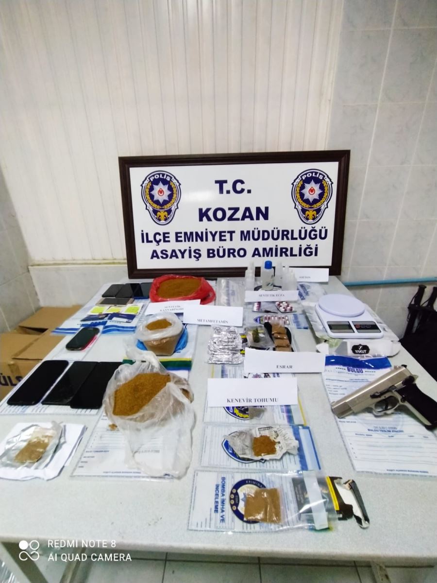Kozan’da şafak operasyonuna 9 gözaltı 