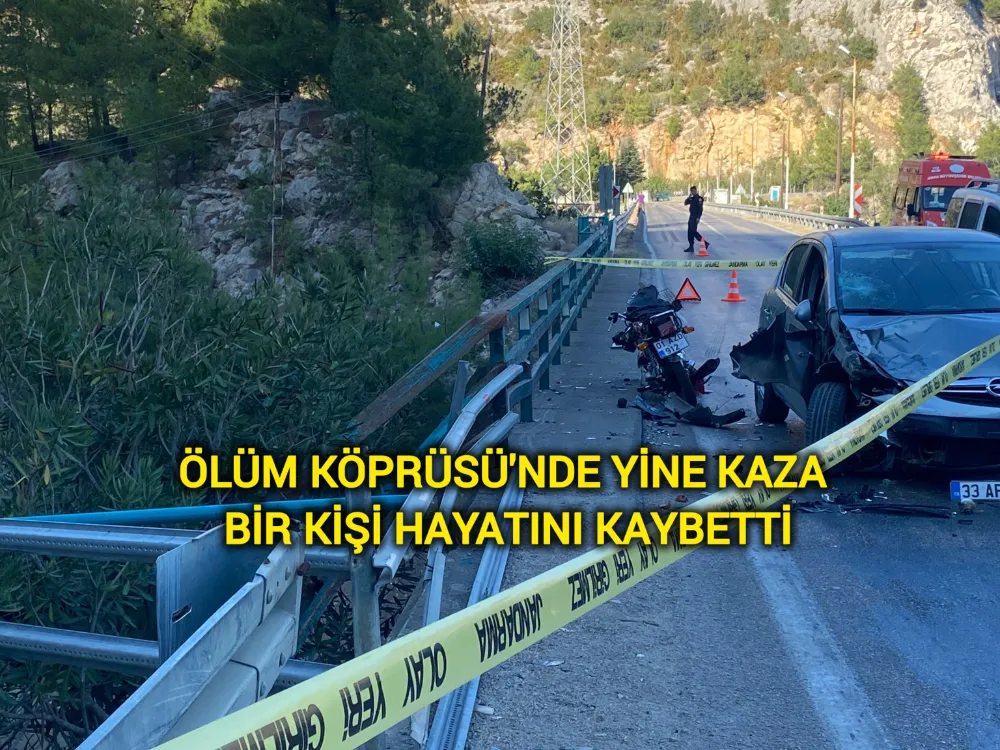 ÖLÜM KÖPRÜSÜNDE YİNE FECİ KAZA:, 1 ÖLÜ, 1 YARALI