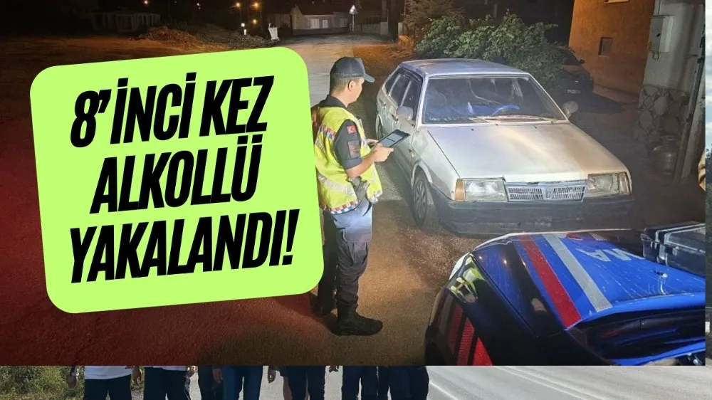 8’inci kez alkollü yakalandı!